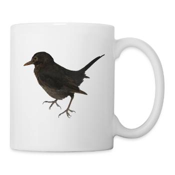 Amsel - Tasse - Weiß - Rechts