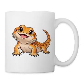 Bartagame Kawaii Style – Süße Echse - Tasse - Weiß - Rechts