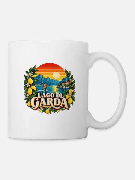 Lago di Garda Retro - Tasse - Weiß