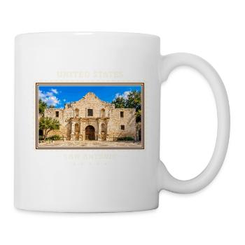 Vereinigte Staaten San Antonio Vintage Reisemarke - Tasse - Weiß - Rechts