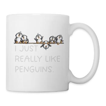 Pinguine Spruch Penguin Lover Tierhumor Cartoon - Tasse - Weiß - Rechts