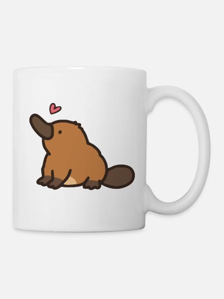 Süßer Schnabeltier-Doodle - Tasse - Weiß