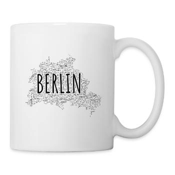 Berlin Stadtkarte aus U- und S-Bahnhöfen - Tasse - Weiß - Rechts