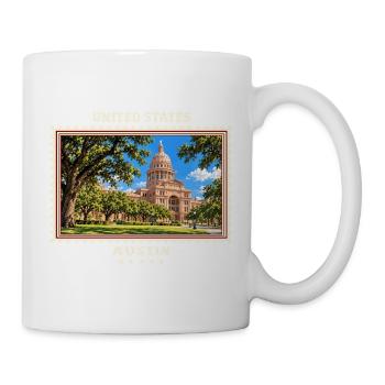 Vereinigte Staaten Austin Vintage Reisemarke - Tasse - Weiß - Rechts