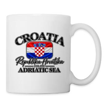 Croatia - Kroatien - Wappen - Mittelmeer - Adria - Tasse - Weiß - Rechts