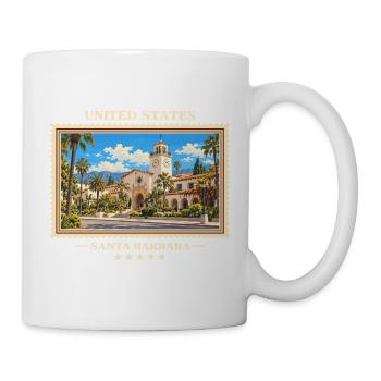 Vereinigte Staaten Santa Barbara Vintage Marke - Tasse - Weiß - Rechts