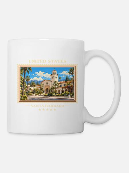 Vereinigte Staaten Santa Barbara Vintage Marke - Tasse - Weiß