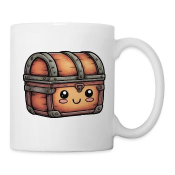 Kuschelige Schatztruhe Illustration - Tasse - Weiß - Rechts