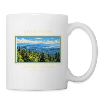 Vereinigte Staaten Great Smoky Mountains Vintage - Tasse - Weiß - Rechts