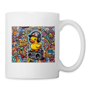 Duck Beats Graffiti DJ - Tasse - Weiß - Rechts