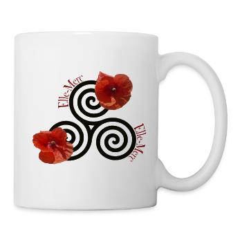 Celtic Mohn - Tasse - Weiß - Rechts