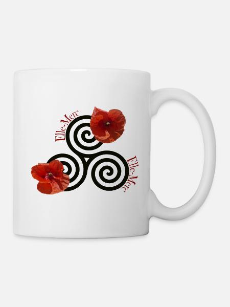 Celtic Mohn - Tasse - Weiß