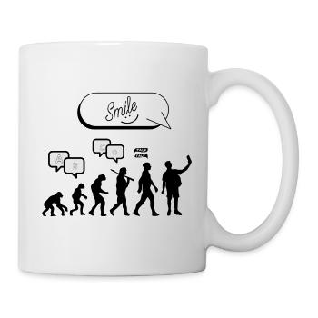 Entwicklung der Kommunikation - Tasse - Weiß - Rechts