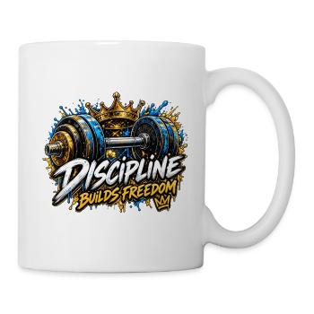 Disziplin baut Freiheit - Tasse - Weiß - Rechts