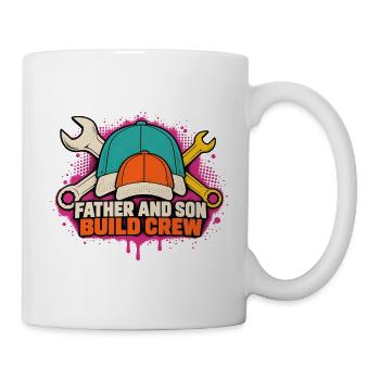 Vater und Sohn Bau Crew - Tasse - Weiß - Rechts