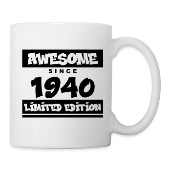 Jahrgang 1940 - Tasse - Weiß - Rechts