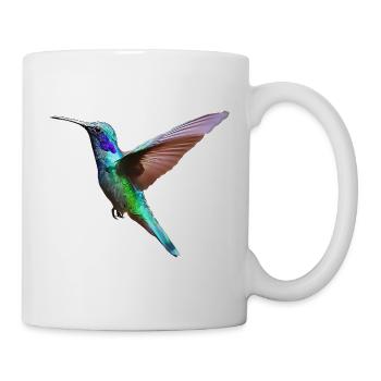 Kolibri – Vogelillustration - Tasse - Weiß - Rechts