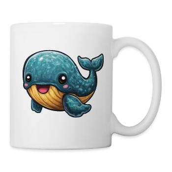 Kuscheliger Wal mit gelbem Bauch - Tasse - Weiß - Rechts
