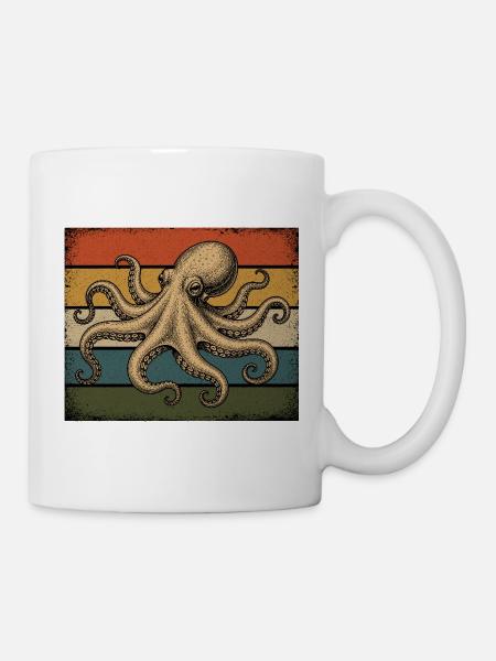 Krake Meeresfauna - Tasse - Weiß