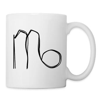 Sternzeichen Jungfrau handgezeichnet - Tasse - Weiß - Rechts