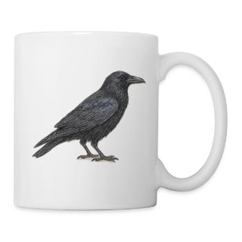 Great European Raven Black Grafik in Grau - Tasse - Weiß - Rechts