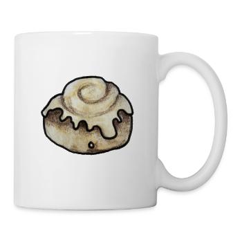 Zimtschnecken-Illustration - Tasse - Weiß - Rechts