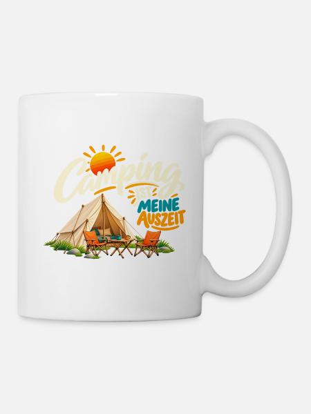 Camping ist meine Auszeit - Tasse - Weiß
