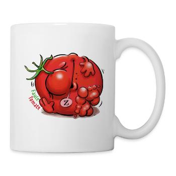 Faule Tomate - Tasse - Weiß - Rechts