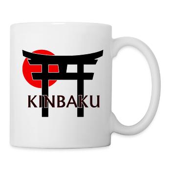 Kinbaku unter Torii und roter Sonne (weiß) - Tasse - Weiß - Rechts
