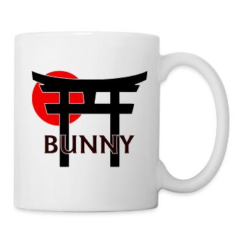 Bunny unter Torii und roter Sonne (weiß) - Tasse - Weiß - Rechts