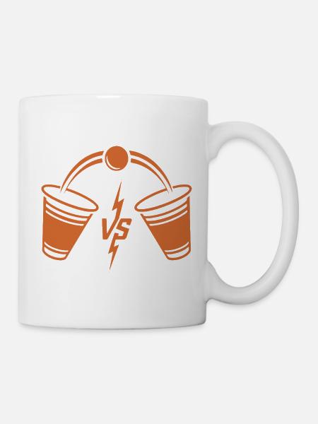 Beer Pong  - Tasse - Weiß