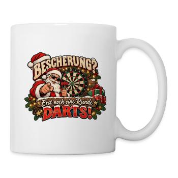 Darts lustiges weihnachtliches Motiv Dart-Motiv - Tasse - Weiß - Rechts