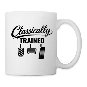 Klassisch ausgebildetes manuelles Autopedalfahren - Tasse - Weiß - Rechts