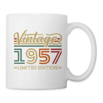 Vintage 1957 Limited Edition Geburtstag Retro - Tasse - Weiß - Rechts