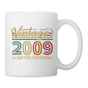 Vintage 2009 Limited Edition Geburtstag Retro - Tasse - Weiß - Rechts