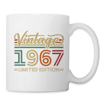 Vintage 1967 Limited Edition Geburtstag Retro - Tasse - Weiß - Rechts