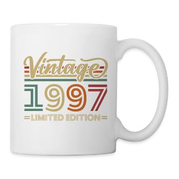Vintage 1997 Limited Edition Geburtstag Retro - Tasse - Weiß - Rechts