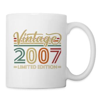 Vintage 2007 Limited Edition Geburtstag Retro - Tasse - Weiß - Rechts