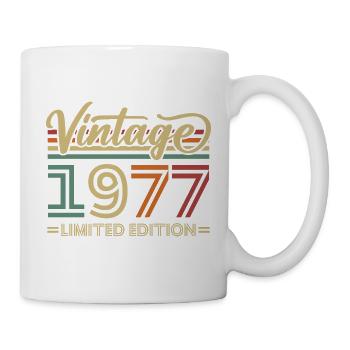 Vintage 1977 Limited Edition Geburtstag Retro - Tasse - Weiß - Rechts