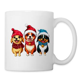 Hunde Weihnachten - Tasse - Weiß - Rechts