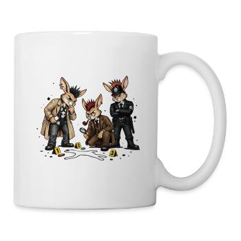 Bunny Punk Detektive im Noir Stil - Tasse - Weiß - Rechts