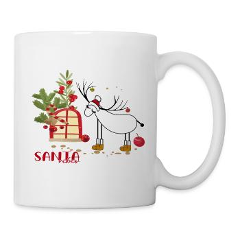 Hirsch im Winterwald - Tasse - Weiß - Rechts
