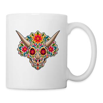 Zuckerschädel-Triceratops – Pyrenäen-Linie Labor - Tasse - Weiß - Rechts