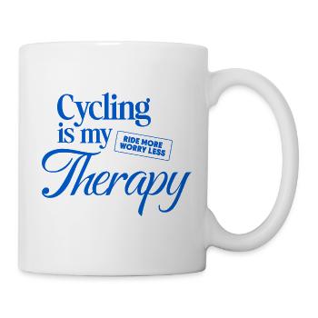 Radfahren ist Therapie - Tasse - Weiß - Rechts