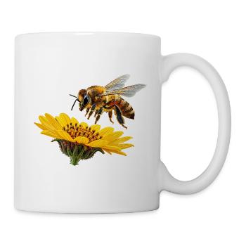 Honigbiene Biene - Tasse - Weiß - Rechts