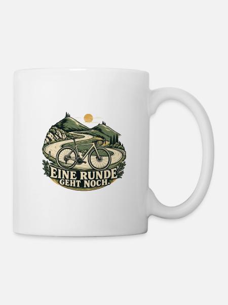Eine Runde geht noch Fahrrad - Tasse - Weiß