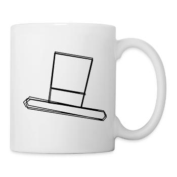 Zylinder handgezeichnet - Tasse - Weiß - Rechts