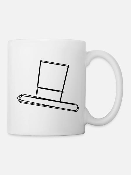 Zylinder handgezeichnet - Tasse - Weiß