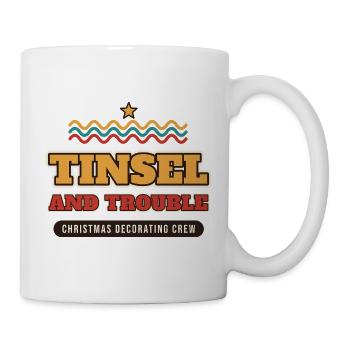 Lametta und Ärger, Weihnachtsdekorationscrew - Tasse - Weiß - Rechts