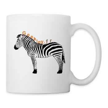 GEEKLEY – Das Zebra – Offizielles Emblem - Tasse - Weiß - Rechts